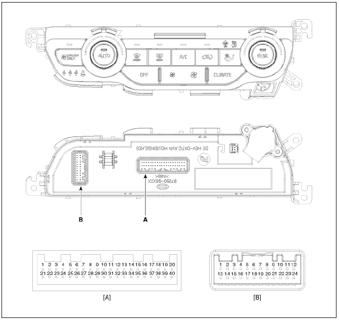 Heater & A/C Control Unit / Components And Components Location