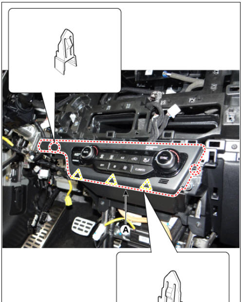Heater & A/C Control Unit / Repair Procedures